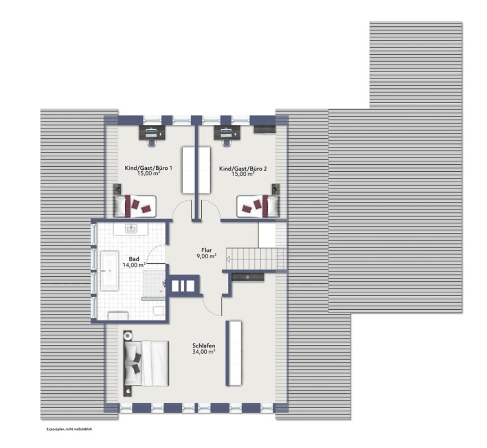 Grundrissskizze DG neu/geplant