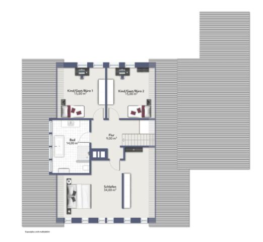 Grundrissskizze DG neu/geplant