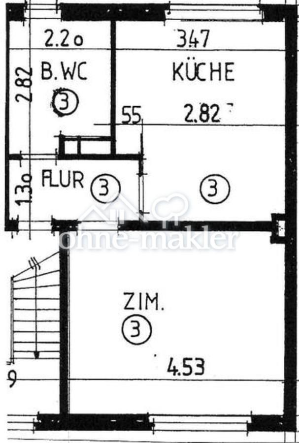 Grundriss der Wohnung