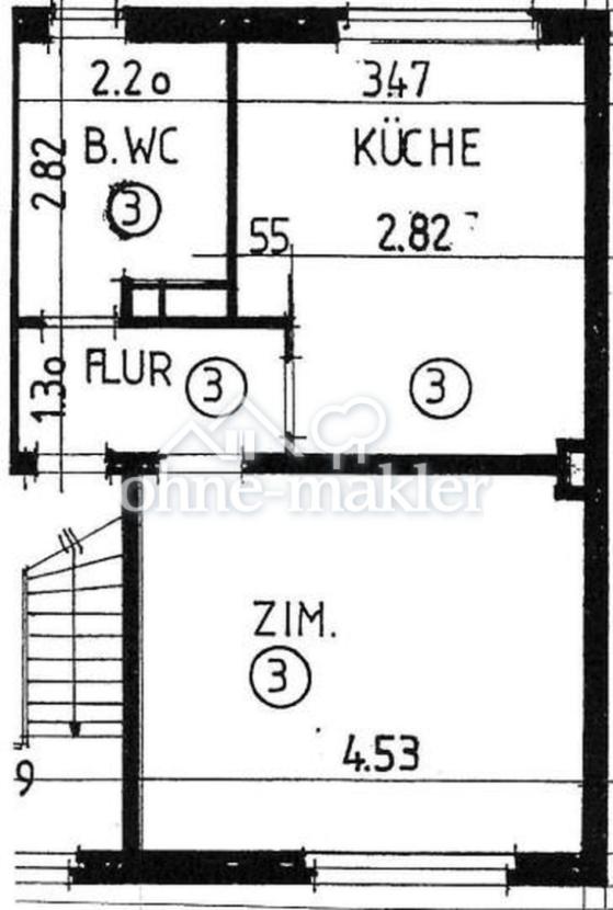 Grundriss der Wohnung