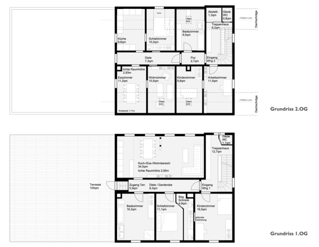 Grundriss 1.+2. OG