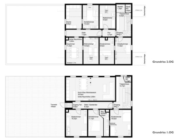 Grundriss 1.+2. OG