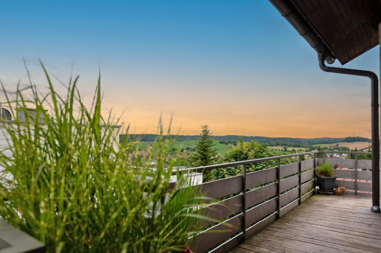 Blick vom Balkon