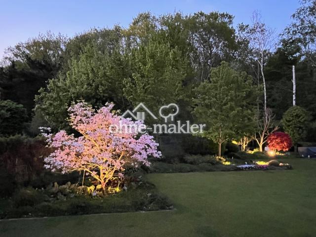 Garten in der Dämmerung