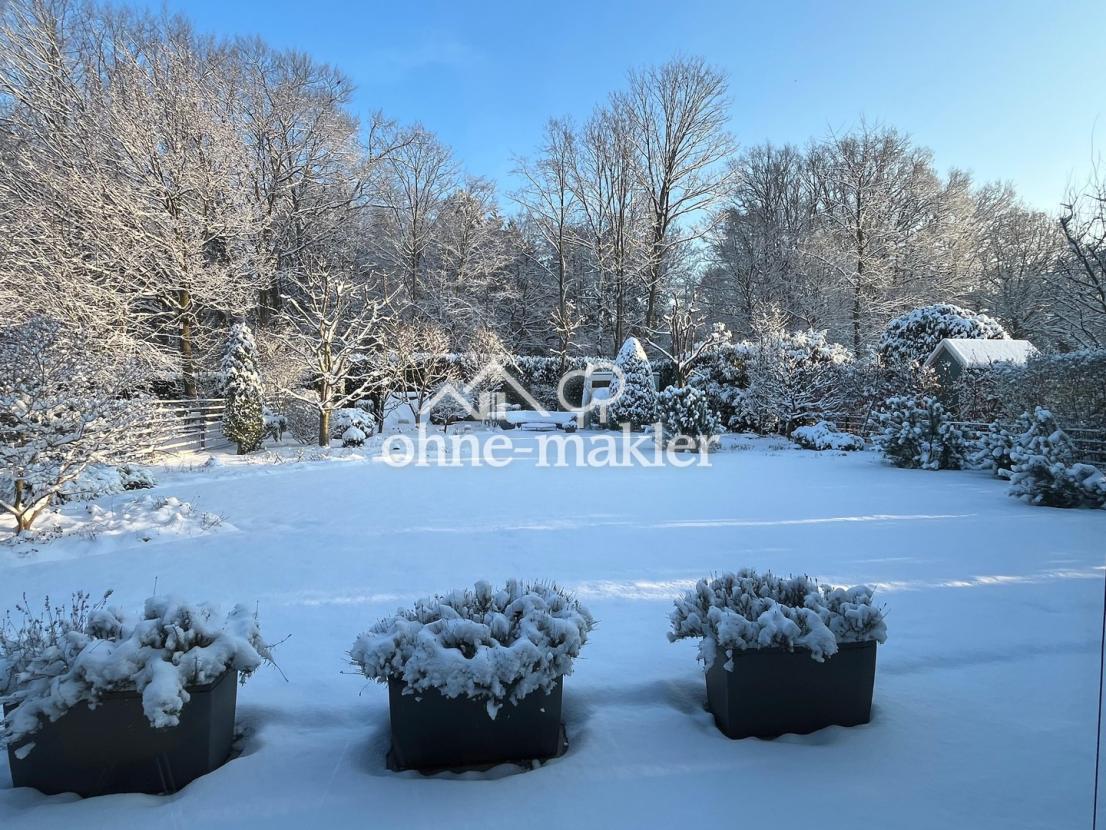 Garten bei Schnee
