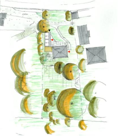 Freiflächenplan Variante 1