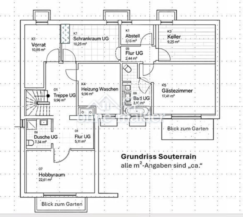 Grundriss Souterrain