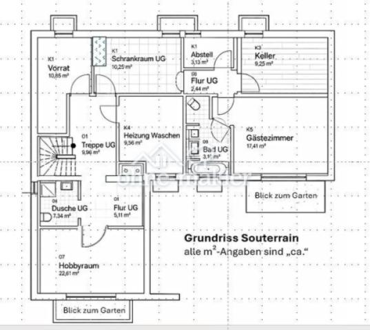 Grundriss Souterrain