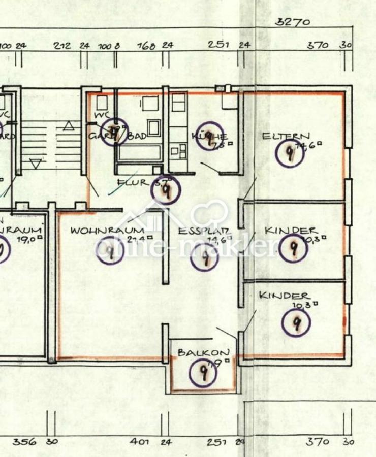 Grundriss 4,5 Zimmerwohnung
