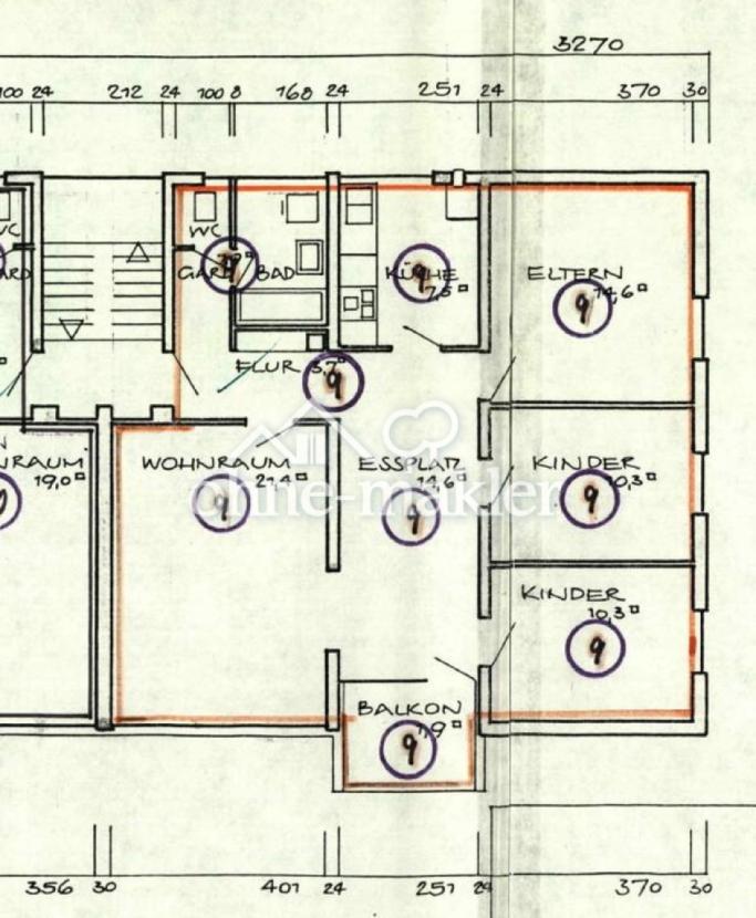 Grundriss 4,5 Zimmerwohnung