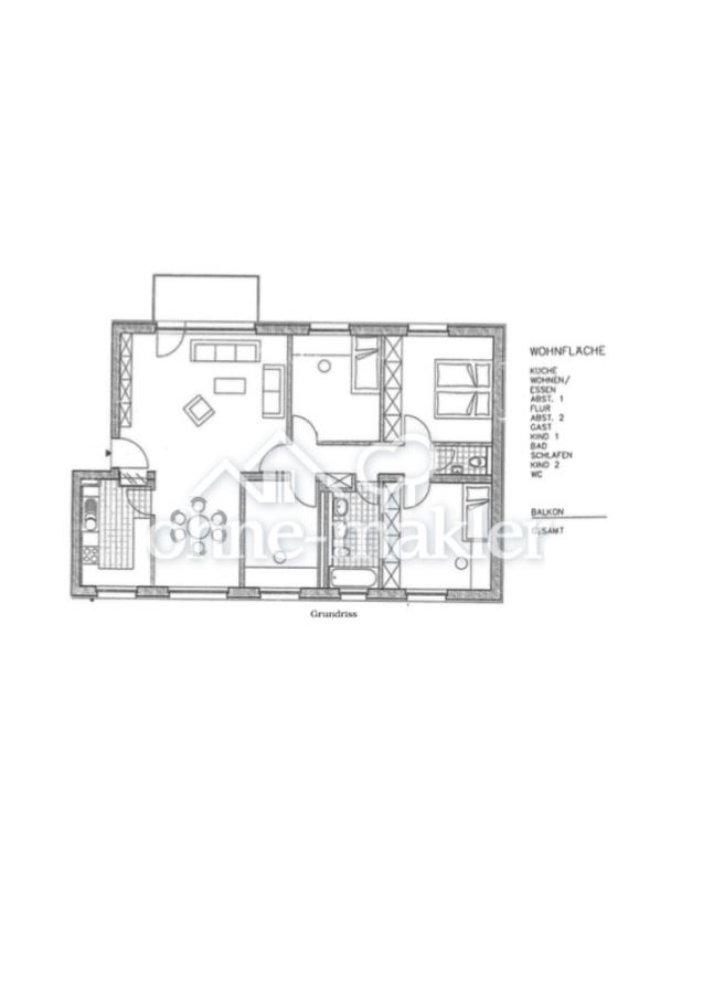 Grundriss 5-Zimmer-Wohnung