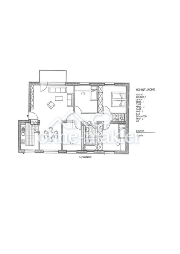 Grundriss 5-Zimmer-Wohnung