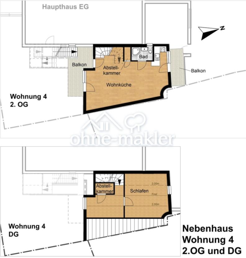 Anbau 2.OG Maisonette-Wohnung