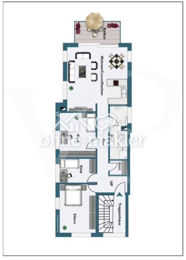 Grundriss 1.OG- Whg. links