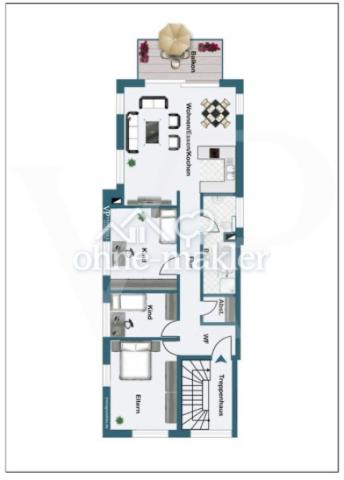 Grundriss 1.OG- Whg. links