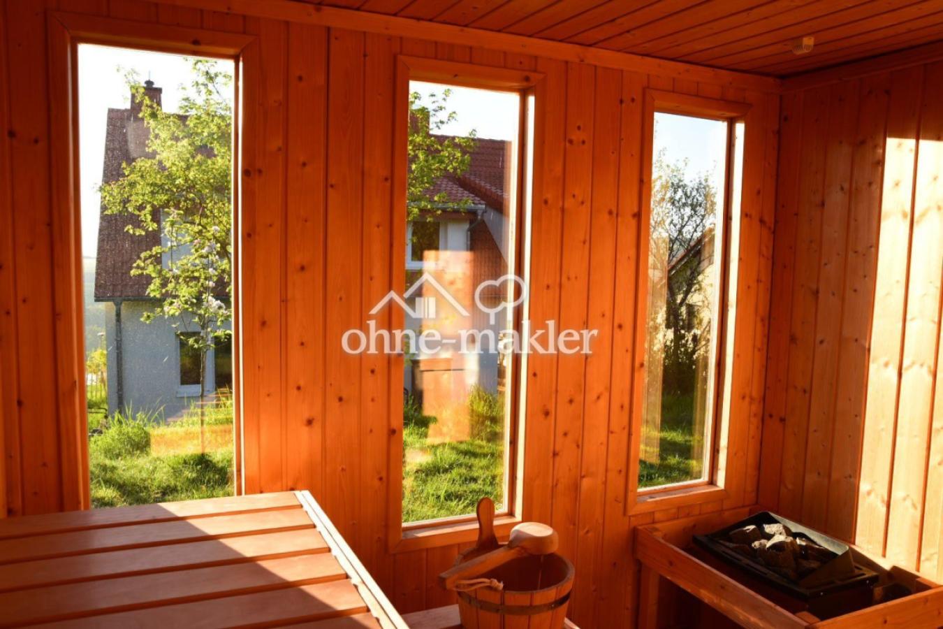 Blick aus der Sauna