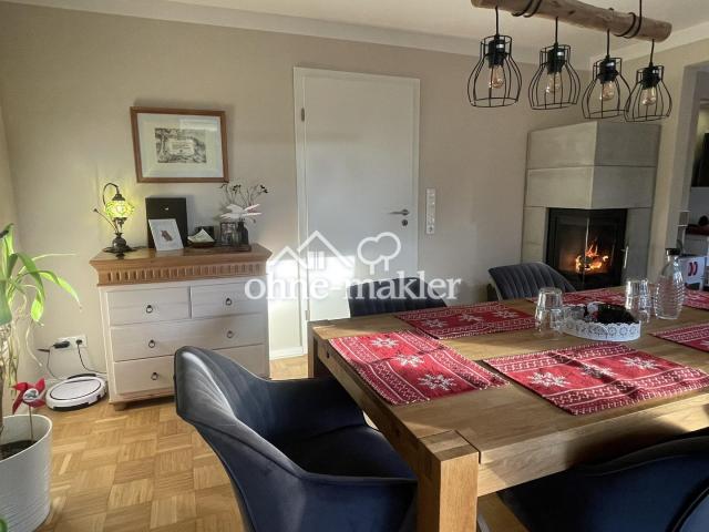 Esszimmer mit Kamin 
