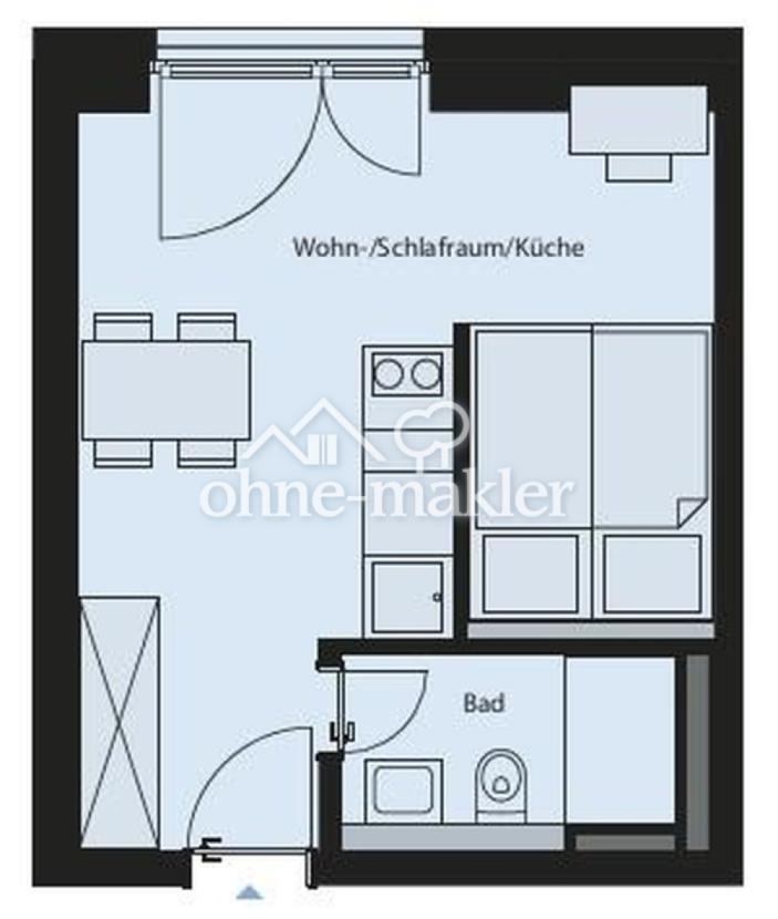 Grundriss Typ 1.1 - 24,4 m²