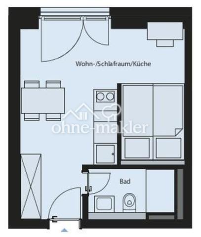 Grundriss Typ 1.1 - 24,4 m²