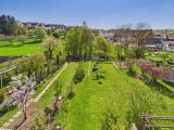 Aussicht vom Balkon ins Grüne