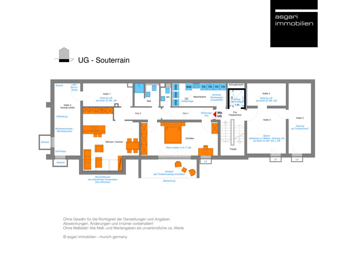Grundriss UG - Souterrain
