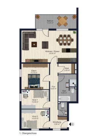 Grundriss Wohnung