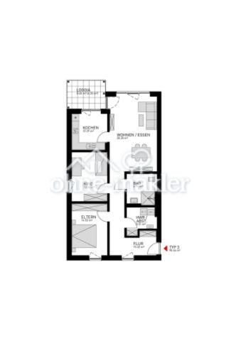 Wohnung Typ 3 - Haus 11c