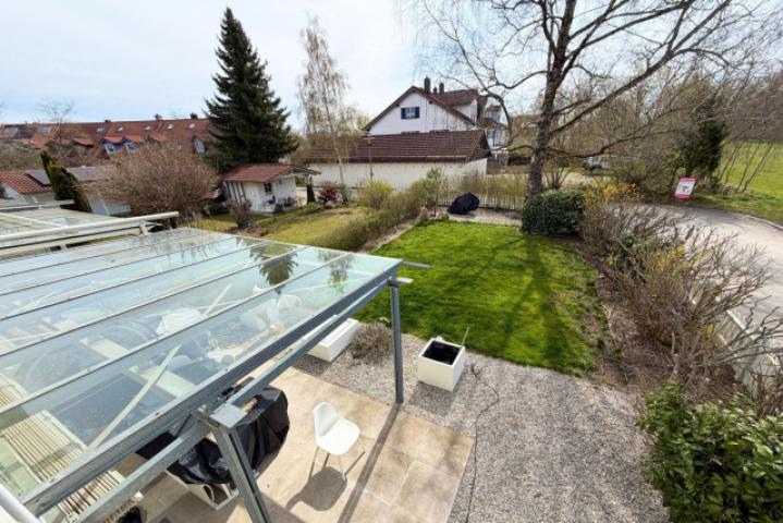 Gartenansicht vom Balkon