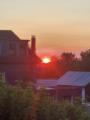 Sonnenaufgang mit Blick aus der Küche 