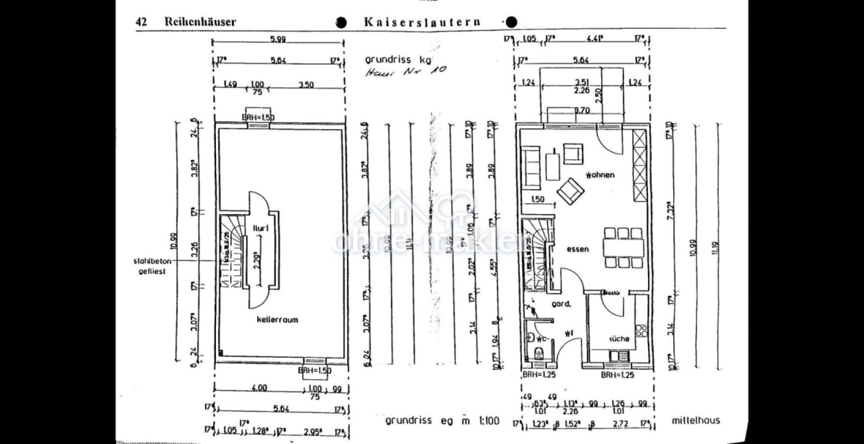 Grundriss Keller und EG
