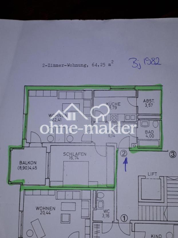 Grundriss der Wohnung
