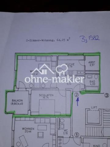 Grundriss der Wohnung
