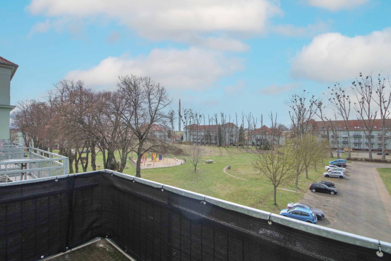 Blick vom Balkon