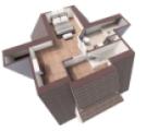 3D Grundriss Spitzboden