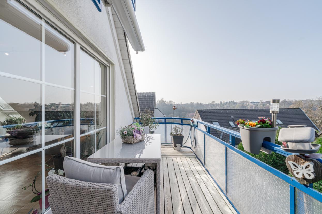 Aussicht Balkon Wohn-/Essbereich