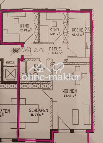 Grundriss der Wohnung
