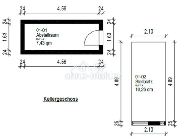 Grundriss Keller/TG-Stellplatz