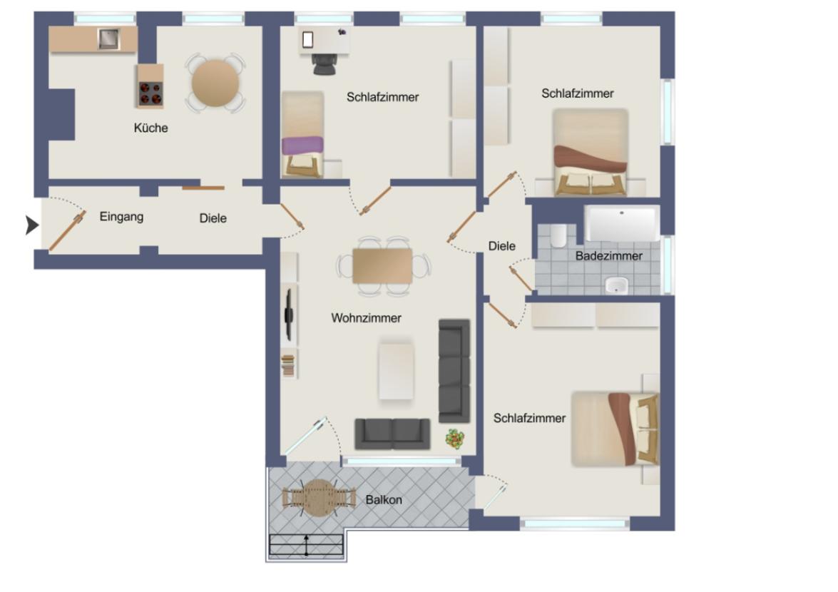 Grundriss WE 3
