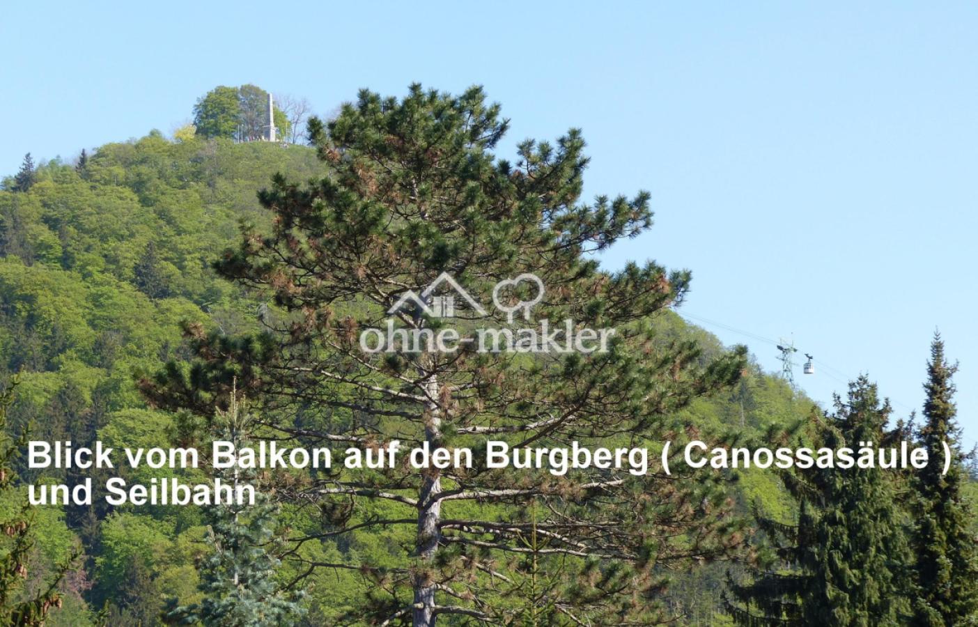 Blick z.Burgberg/ Canossasäule