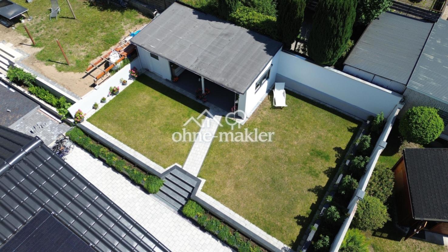Drohnenansicht Gartenhaus