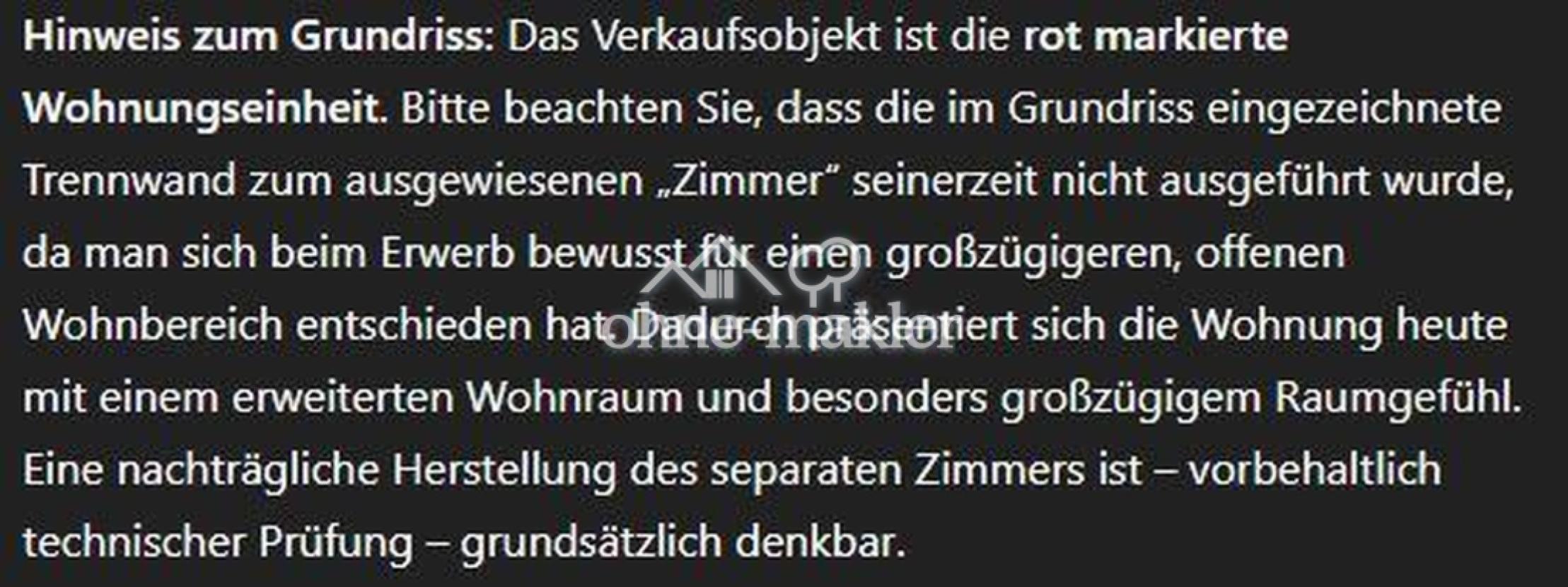 Hinweis Grundriss
