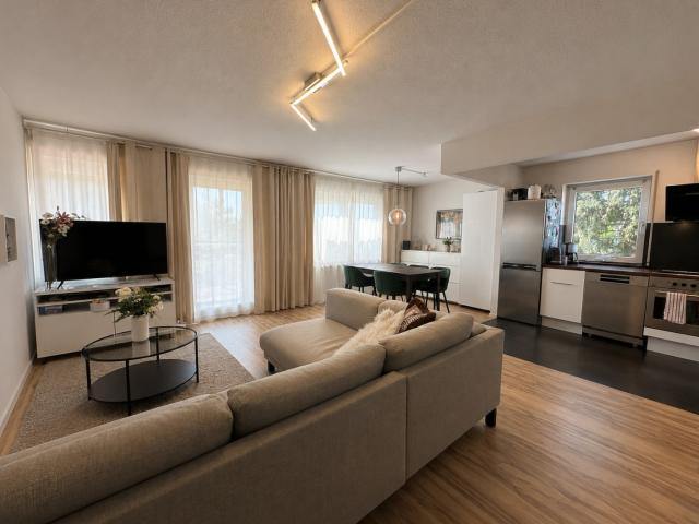 Wohnzimmer mit Küche