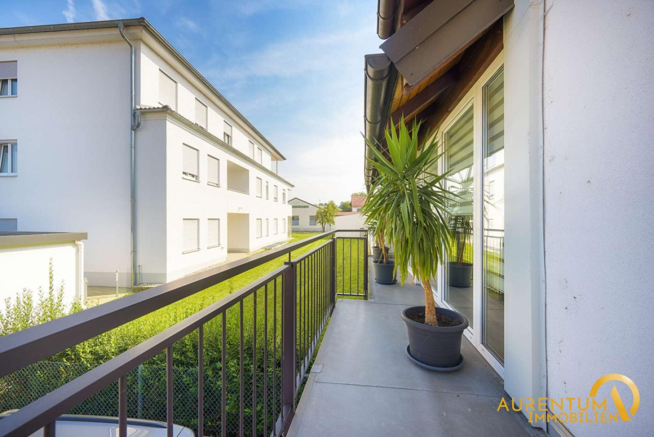 Blick vom Balkon