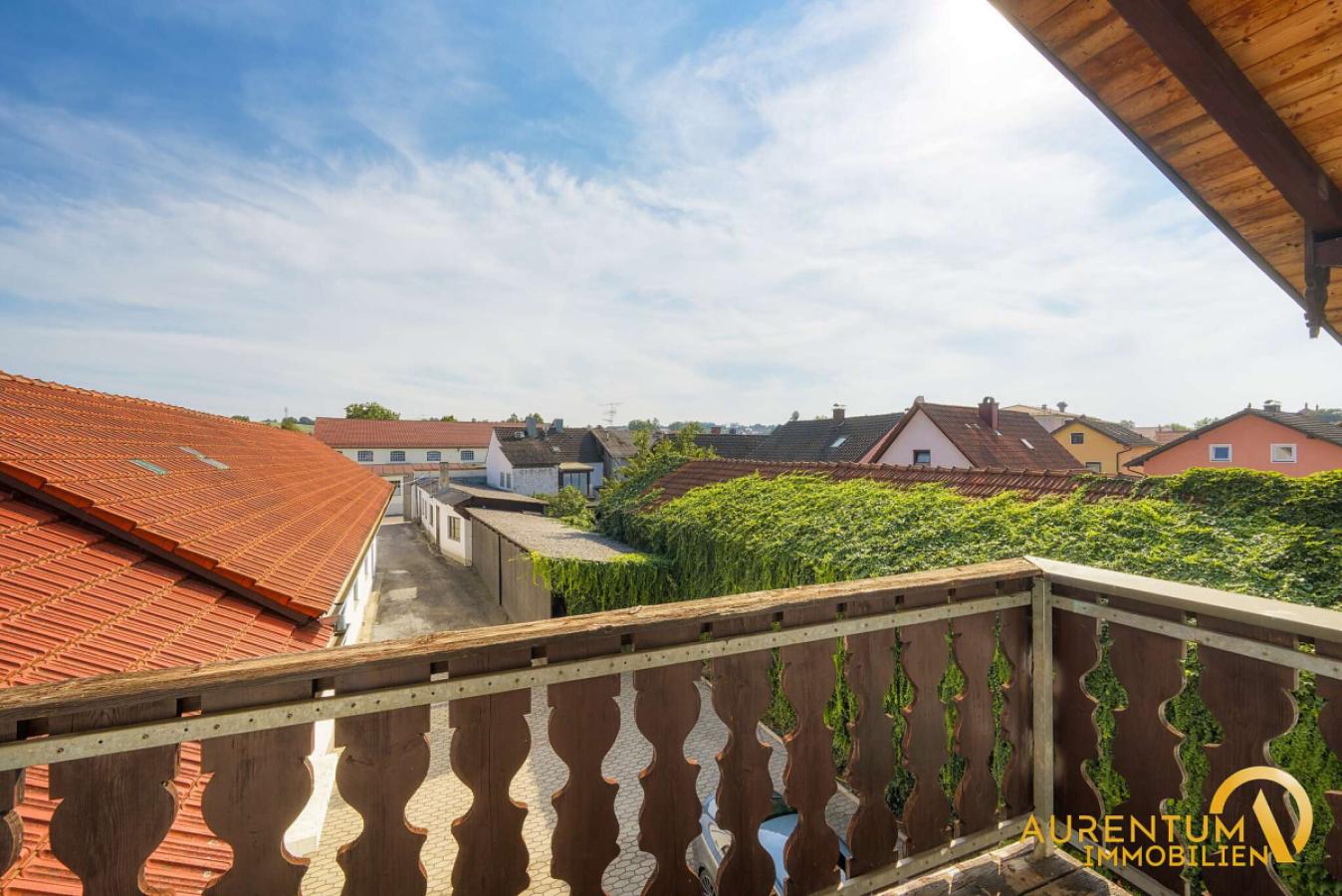 Blick vom Balkon