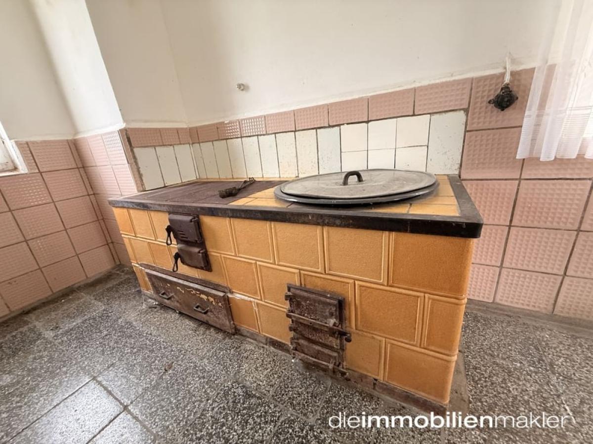 alte Kochmaschine Sommerküche