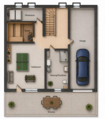 Visualisierung Grundriss KG