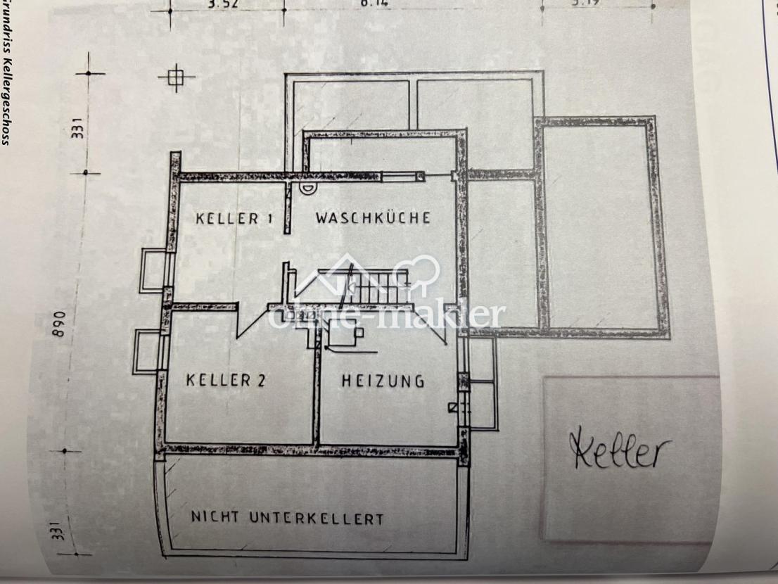 Grundriss Keller