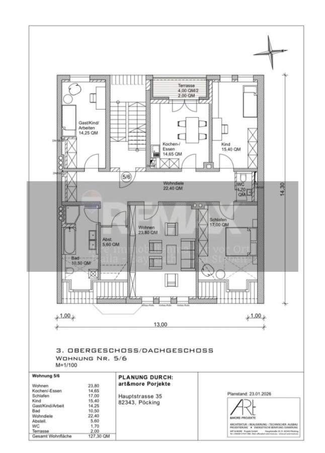 Grundriss Wohnung DG