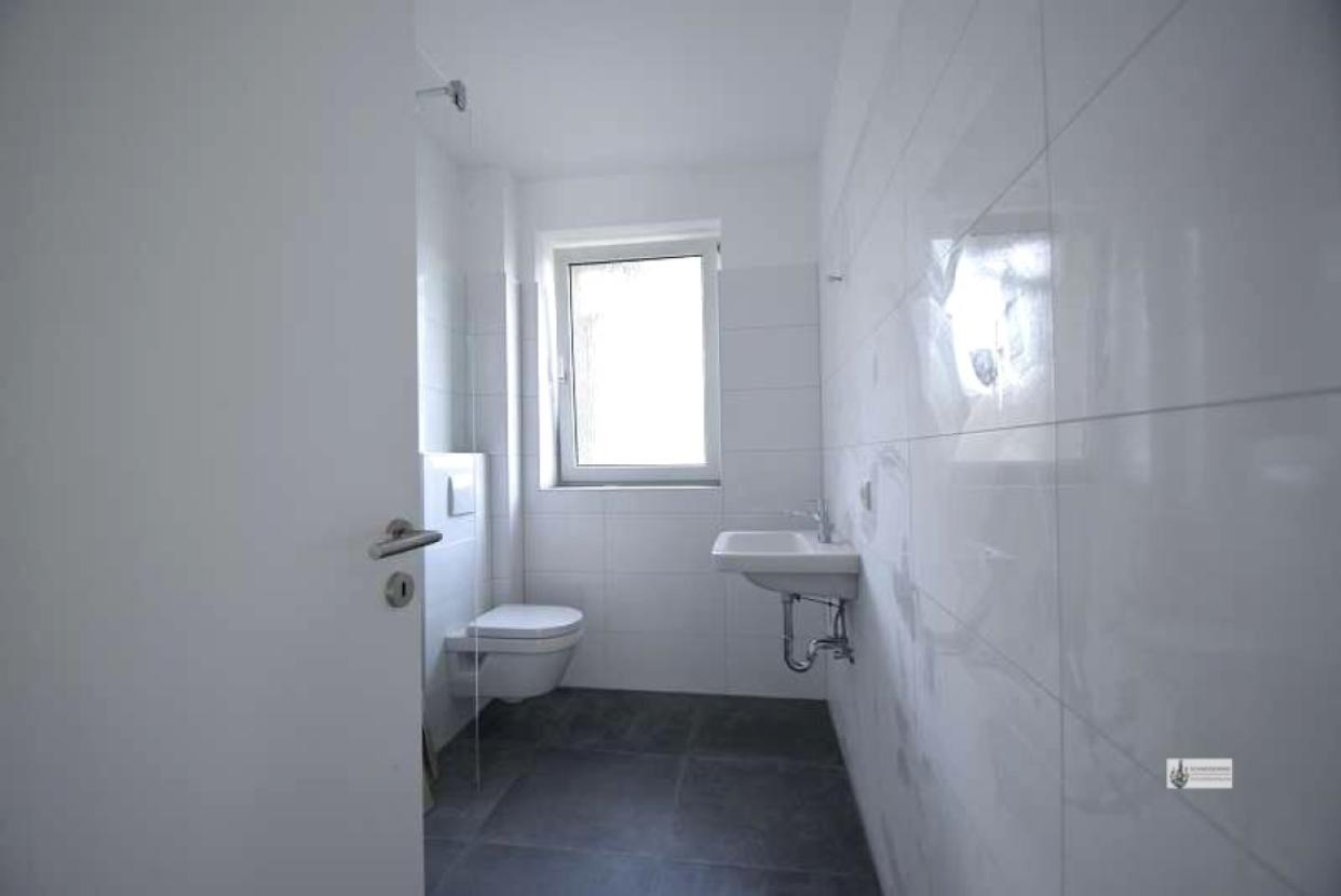 Blick ins neue Badezimmer