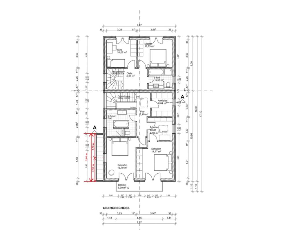 Grundriss 1.OG (beide Häuser)